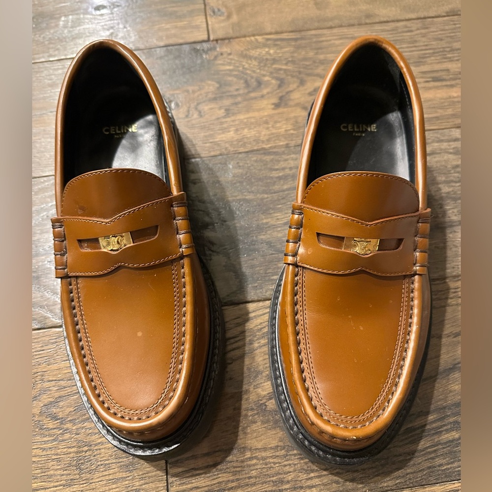 Celine chunky penny loafers size 37
